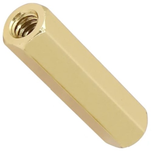 8429 F/F STDF 1/4 HEX X 1-1/2 L, 6-32 THD AL/IR YEL
